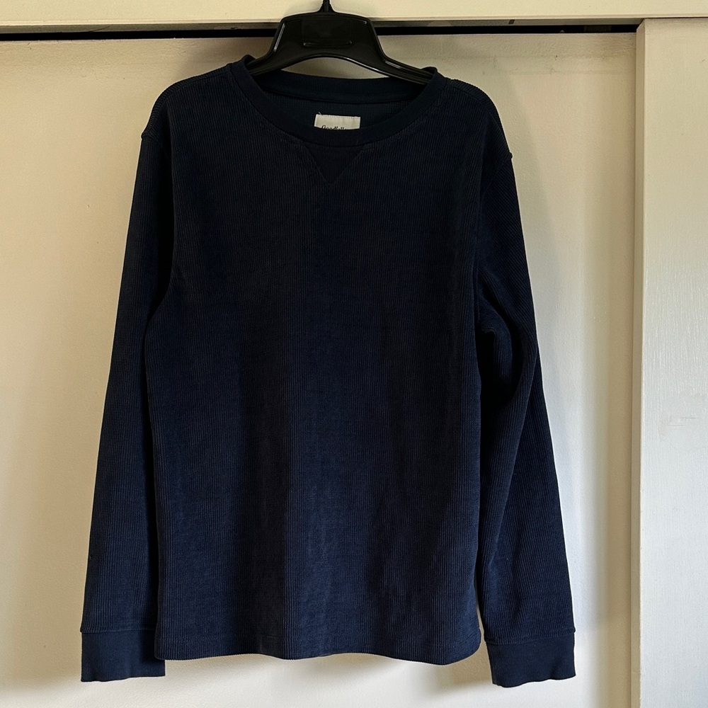 Goodfellow & Co Men's Dark Blue Long Sleeve Shirt